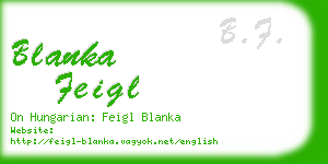 blanka feigl business card